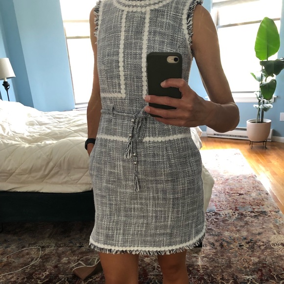 Cute tweed Laundry dress with pockets - Picture 2 of 4